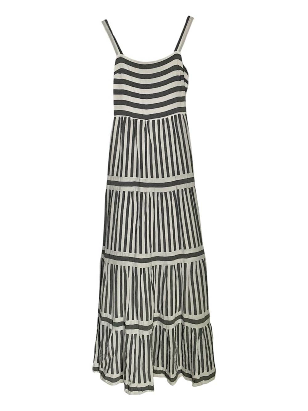O.P.T. Elara Gray Striped Dress XS Maxi